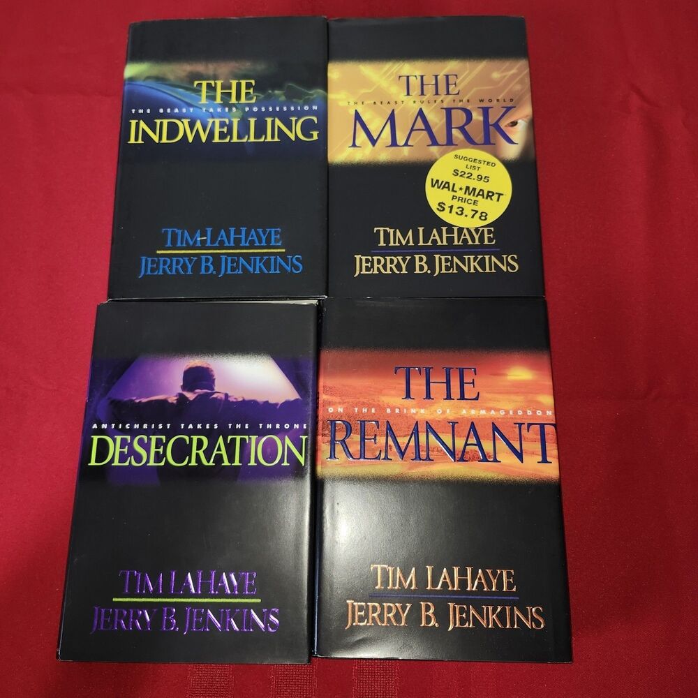 Left Behind Book Lot 4 Hardcover The Indwelling Mark Desecration Remnant HC